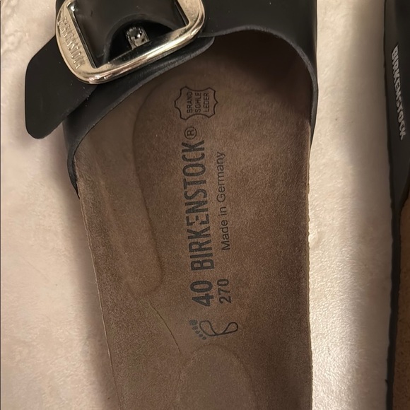 Birkenstock Madrid Black Sandals with Big Buckle - Picture 2 of 3